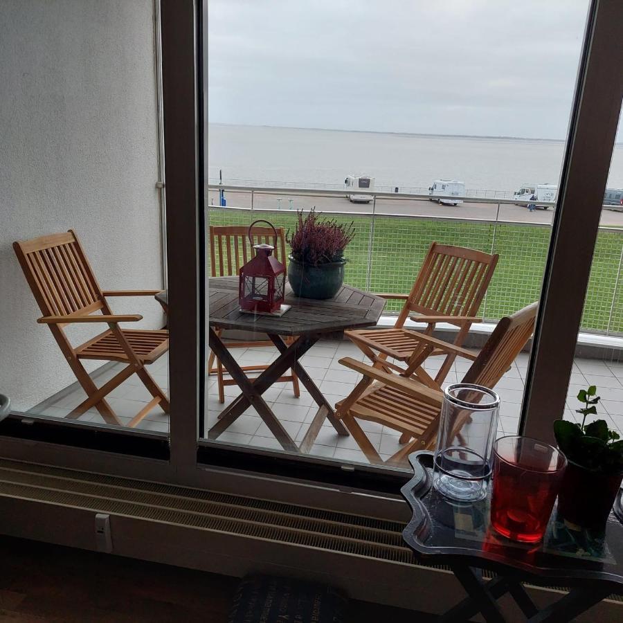 Studio Mit Meerblick Und Grosser Loggia - Direktzugang Zur Nordsee วิลเฮล์มฮาเฟน ภายนอก รูปภาพ